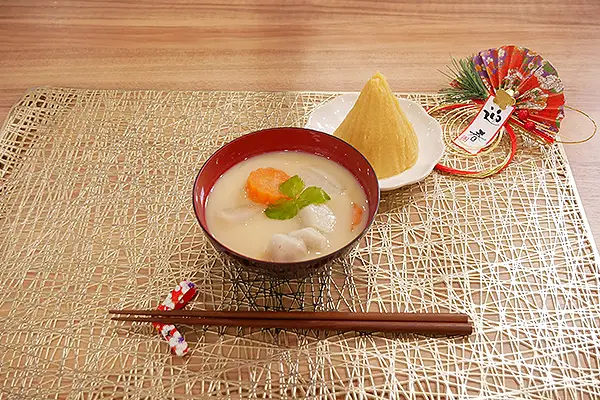 White miso ozoni soup